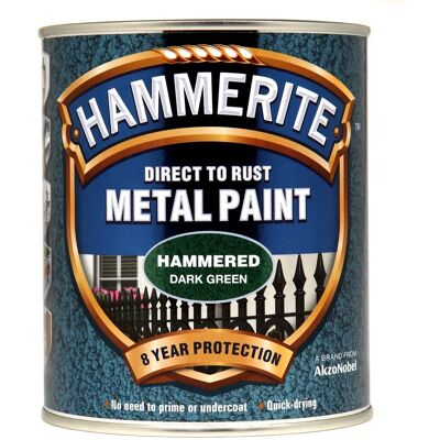Hammerite Dark Green Hammered Metal Paint 750ml - Metal Paint Hammerite Dark Green Hammered Metal Paint 750ml - Metal Paint