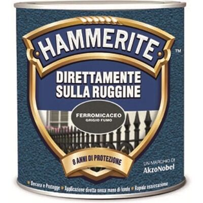 Hammerite - Ferromicaceo - Grigio Fumo - 2,5 L - 8-10 m² - Smalto Hammerite - Ferromicaceo - Grigio Fumo - 2,5 L - 8-10 m² - Smalto