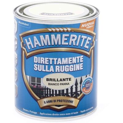 HAMMERITE - Smalto sulla ruggine, Bianco Panna brillante - 750 Ml HAMMERITE - Smalto sulla ruggine, Bianco Panna brillante - 750 Ml