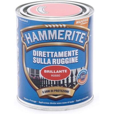 HAMMERITE - Direttamente Sulla Ruggine Brillante Rosso - Rosso HAMMERITE - Direttamente Sulla Ruggine Brillante Rosso - Rosso