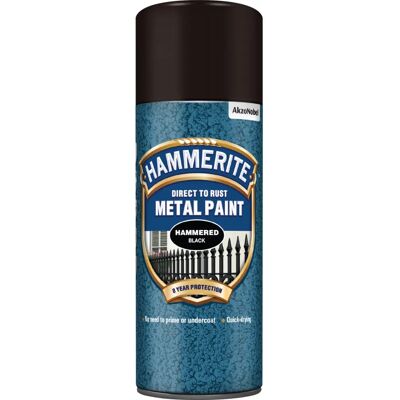 Hammerite Black Rust-Resistant Aerosol - 400ml - Paint Aerosol Hammerite Black Rust-Resistant Aerosol - 400ml - Paint Aerosol