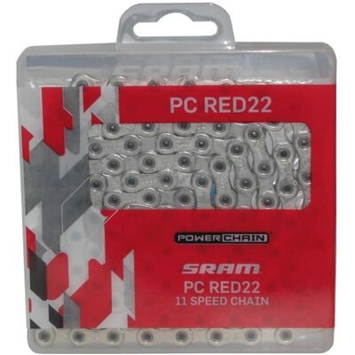 Chaîne de vélo Sram RED22 - Rouge - Haute qualité et durable - Publicité Chaîne de vélo Sram RED22 - Rouge - Haute qualité et durable - Publicité