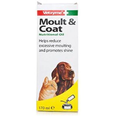 Vetzyme Moult & Coat Nutritional Oil - 150ml for Dogs & Cats Vetzyme Moult & Coat Nutritional Oil - 150ml for Dogs & Cats