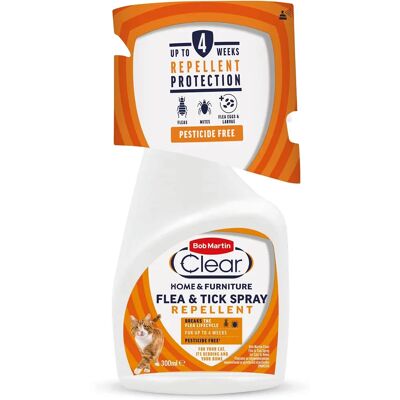 Bob Martin Flea Clear Spray - Cats and Home - 300ml Pet Spray Bob Martin Flea Clear Spray - Cats and Home - 300ml Pet Spray