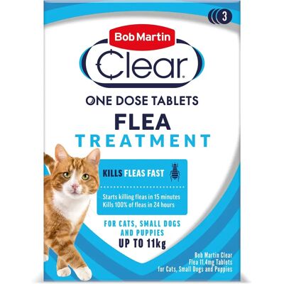 Bob Martin Small Dog & Cat Flea Tablets - 3 Tablets Bob Martin Small Dog & Cat Flea Tablets - 3 Tablets