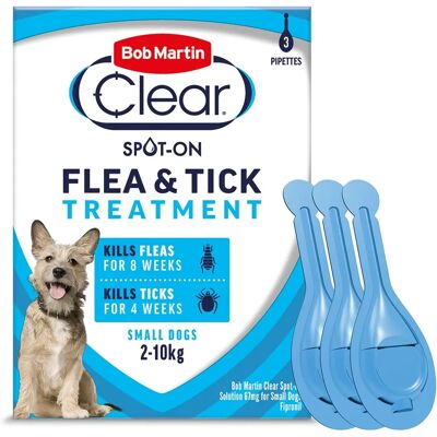 Bob Martin Small Dog Flea & Tick Treatment - 3 Tubes Bob Martin Small Dog Flea & Tick Treatment - 3 Tubes