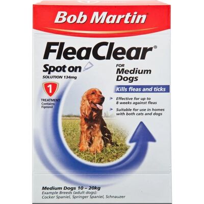 Bob Martin Flea & Tick Medium Dog Spot-On - Dog Flea & Tick Treatment Bob Martin Flea & Tick Medium Dog Spot-On - Dog Flea & Tick Treatment