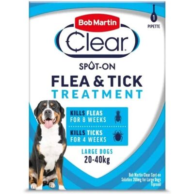 Bob Martin Large Dog Flea & Tick Fipronil Solution - Flea & Tick Treatment Bob Martin Large Dog Flea & Tick Fipronil Solution - Flea & Tick Treatment