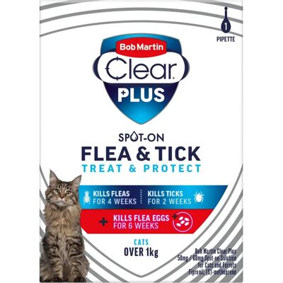 Bob Martin K2001 Spot On Solution for Dogs, Cats, Ferrets - 1 Tube Bob Martin K2001 Spot On Solution for Dogs, Cats, Ferrets - 1 Tube