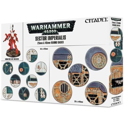 Games Workshop Warhammer 40.000 Sector Imperialis Bases - 25/40mm Games Workshop Warhammer 40.000 Sector Imperialis Bases - 25/40mm