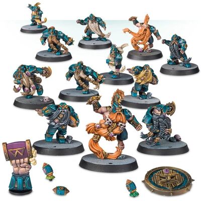 Games Workshop Die Zwerg Giganten Dwarf Blood Bowl Team - Miniaturenspiel Games Workshop Die Zwerg Giganten Dwarf Blood Bowl Team - Miniaturenspiel