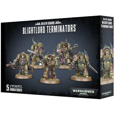 Games Workshop Death Guard Blightlord Terminators - Miniaturen Games Workshop Death Guard Blightlord Terminators - Miniaturen