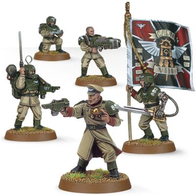 Games Workshop Cadian Command Squad - Miniature Wargame Set Games Workshop Cadian Command Squad - Miniature Wargame Set