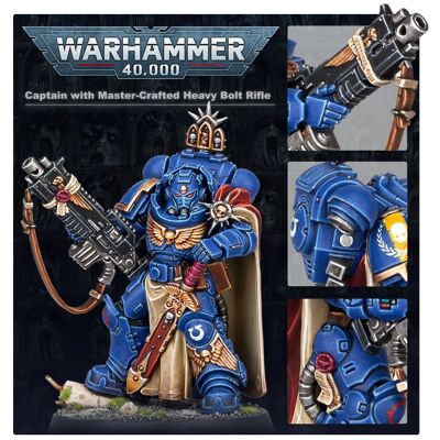 Games Workshop Space Marines Captain mit Master-Crafted Heavy Bolt Rifle - Sammelfigur Games Workshop Space Marines Captain mit Master-Crafted Heavy Bolt Rifle - Sammelfigur
