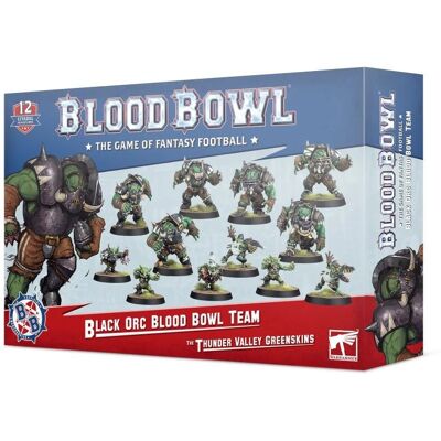 Games Workshop Black Orc Blood Bowl Team - Die Donner-Tal-Wald-Grünskins Games Workshop Black Orc Blood Bowl Team - Die Donner-Tal-Wald-Grünskins