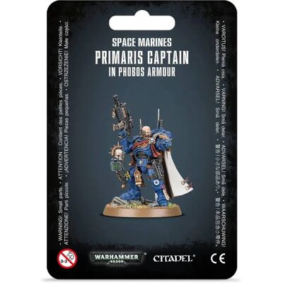 Games Workshop Warhammer 40,000 - Space Marines : Capitaine Primaris en Armure Phobos - Publicité Games Workshop Warhammer 40,000 - Space Marines : Capitaine Primaris en Armure Phobos - Publicité