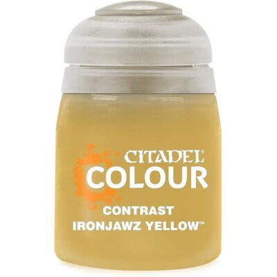 Games Workshop - Citadel Colour Contrast: Ironjawz Yellow (18ml) Paint - Contrast, Bright Yellow, Hobby Games Workshop - Citadel Colour Contrast: Ironjawz Yellow (18ml) Paint - Contrast, Bright Yellow, Hobby