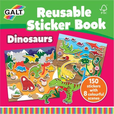 Galt Gjenbrukbart Klistremerkebok Dinosaurier - Tegne- og klistremerkebok Galt Gjenbrukbart Klistremerkebok Dinosaurier - Tegne- og klistremerkebok