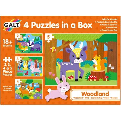 Galt Puzzle-Set 4 - Waldtiere 2-5 Stück Galt Puzzle-Set 4 - Waldtiere 2-5 Stück