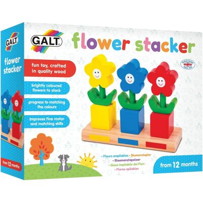Galt First Years Childrens Wooden Flower Stacker - Children's Toy Galt First Years Childrens Wooden Flower Stacker - Children's Toy