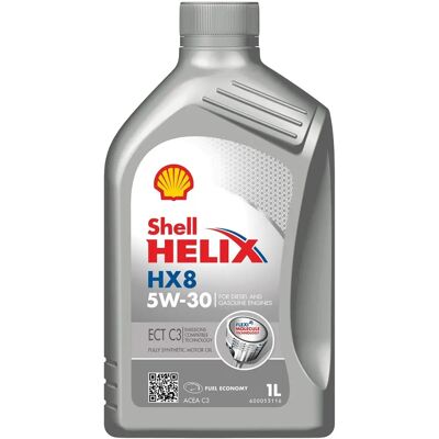 Aceite de motor SHELL Helix HX8 ECT 5W30 1L - Compatible con BMW LL-04, MB 229.31, MB 229.5 Aceite de motor SHELL Helix HX8 ECT 5W30 1L - Compatible con BMW LL-04, MB 229.31, MB 229.5