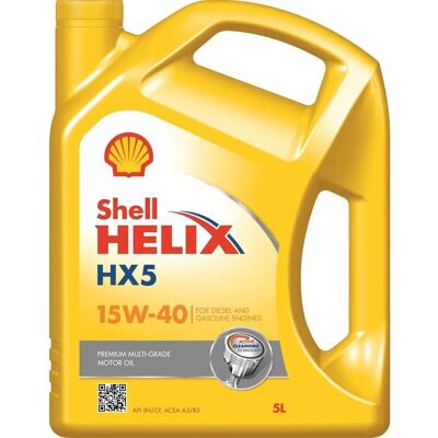 Aceite de motor Shell HX5 15W40 - 5L Aceite de motor Shell HX5 15W40 - 5L