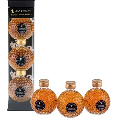 Coffret Cadeau Whisky 15cl Old St. Andrews - Boules de Noël - Publicité Coffret Cadeau Whisky 15cl Old St. Andrews - Boules de Noël - Publicité