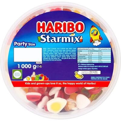 Haribo Starmix 1kg Party Size Tub - Sweets Haribo Starmix 1kg Party Size Tub - Sweets