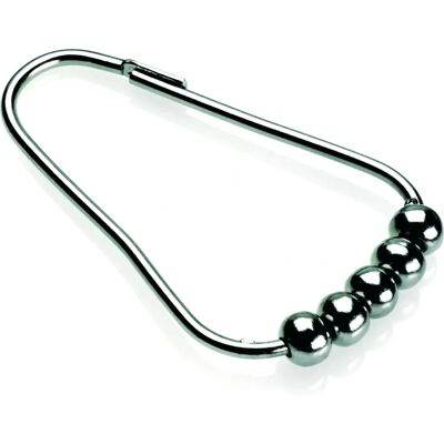 Croydex Chrome Bead Shower Curtain Rings - Rust Free, 12 pcs Croydex Chrome Bead Shower Curtain Rings - Rust Free, 12 pcs