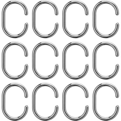 Croydex Chrom Duschvorhangringe - Packung mit 12 - 29mm Croydex Chrom Duschvorhangringe - Packung mit 12 - 29mm