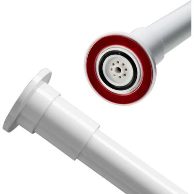 Croydex - Adhesive Shower Curtain Telescopic Rod - White - Curtain Rod Croydex - Adhesive Shower Curtain Telescopic Rod - White - Curtain Rod