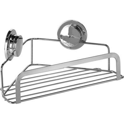 Croydex Rangement d'angle compact - Chrome - Carré Croydex Rangement d'angle compact - Chrome - Carré