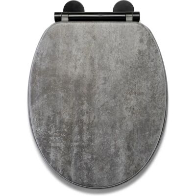 Croydex Cumbrian Slate Effect Toilet Seat - Soft Close, Quick Release Croydex Cumbrian Slate Effect Toilet Seat - Soft Close, Quick Release