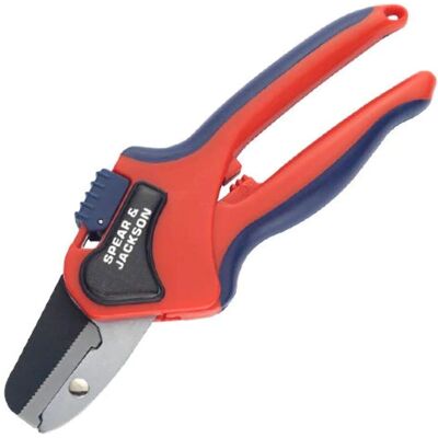 Spear & Jackson Razorsharp - Medium Carbon Steel SK5 Anvil Secateurs - Rood/Navy Spear & Jackson Razorsharp - Medium Carbon Steel SK5 Anvil Secateurs - Rood/Navy