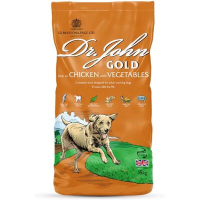 Dr. John Gold 15kg Karma dla psów z kurczakiem - Bogata w białko Dr. John Gold 15kg Karma dla psów z kurczakiem - Bogata w białko