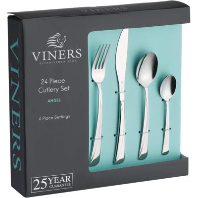 Viners Angel 24 Piece Cutlery Set - Stainless Steel - In Presentation Box Viners Angel 24 Piece Cutlery Set - Stainless Steel - In Presentation Box