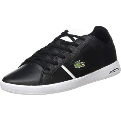 Lacoste Novas 120 1 SMA Zwarte/Witte Leren Trainers - Producttype Lacoste Novas 120 1 SMA Zwarte/Witte Leren Trainers - Producttype