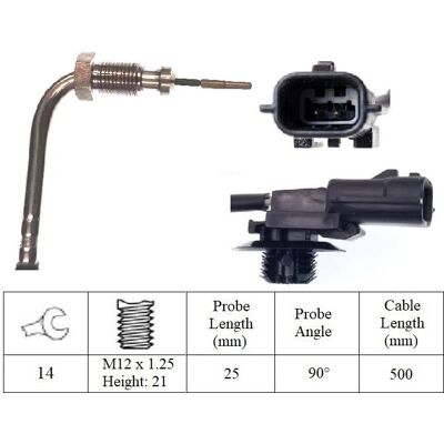 Lemark Lxt335 Duster Juke Temp Sensor - Exhaust Gas Temperature Lemark Lxt335 Duster Juke Temp Sensor - Exhaust Gas Temperature