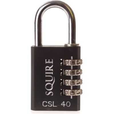Defender DFCOMBI40 Black Diecast Combination Padlock - Padlock Defender DFCOMBI40 Black Diecast Combination Padlock - Padlock