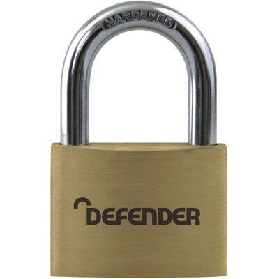 Defender Brass Padlock 60mm - Brass, Model DEFBP6, Product Type Padlock Defender Brass Padlock 60mm - Brass, Model DEFBP6, Product Type Padlock