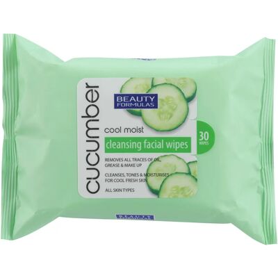 Beauty Formulas Lingettes Nettoyantes au Concombre - 30 pcs - Nettoyage Visage Beauty Formulas Lingettes Nettoyantes au Concombre - 30 pcs - Nettoyage Visage