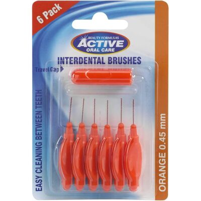 Brosses interdentaires Active - 0,60mm/0,45mm - 6 pcs. Publicité Brosses interdentaires Active - 0,60mm/0,45mm - 6 pcs. Publicité