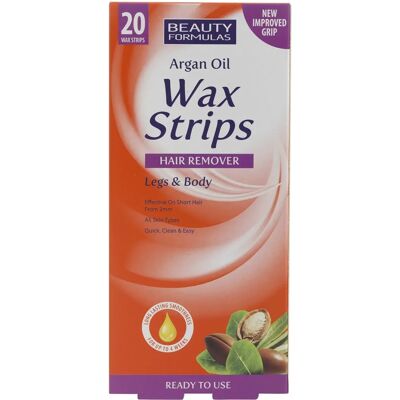 Beauty Formulas Argan Oil Leg & Body Wax Strips - 20 Wax Strips Beauty Formulas Argan Oil Leg & Body Wax Strips - 20 Wax Strips