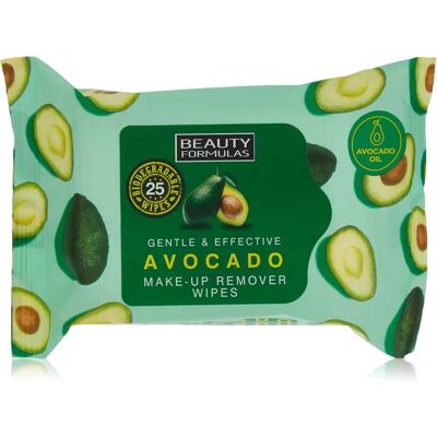 Beauty Formulas Avocado Make-up Verwijderende Doekjes - 25 Stuks Beauty Formulas Avocado Make-up Verwijderende Doekjes - 25 Stuks