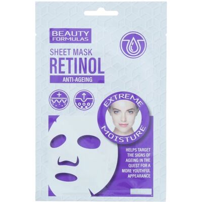 Beauty Formulas Retinol - Masque facial anti-âge pour femmes Beauty Formulas Retinol - Masque facial anti-âge pour femmes