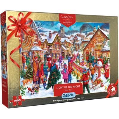 Gibsons Light Up The Night - Kerst Limited Edition 1000 Stukjes Legpuzzel Gibsons Light Up The Night - Kerst Limited Edition 1000 Stukjes Legpuzzel