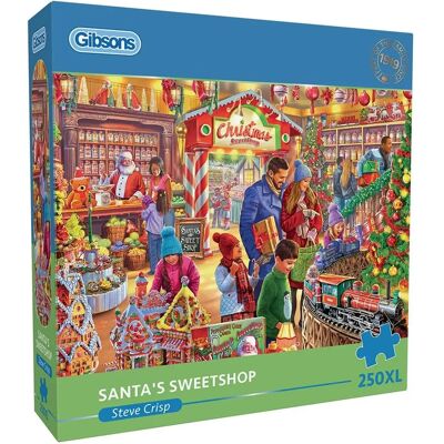 Gibsons Santa's Sweetshop XL Puzzel - Kerstplezier Gibsons Santa's Sweetshop XL Puzzel - Kerstplezier