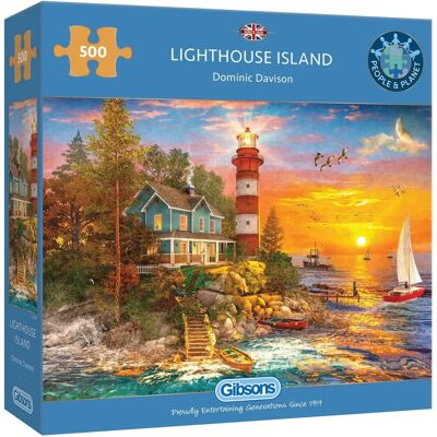 Gibsons Lighthouse Island 500-delige Puzzel - Vuurtoren Eiland Gibsons Lighthouse Island 500-delige Puzzel - Vuurtoren Eiland