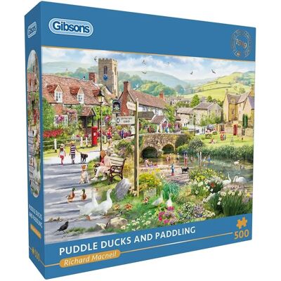 Gibsons Richard Macneil Puddle Ducks & Paddling Puzzel - 500 Stukjes Gibsons Richard Macneil Puddle Ducks & Paddling Puzzel - 500 Stukjes