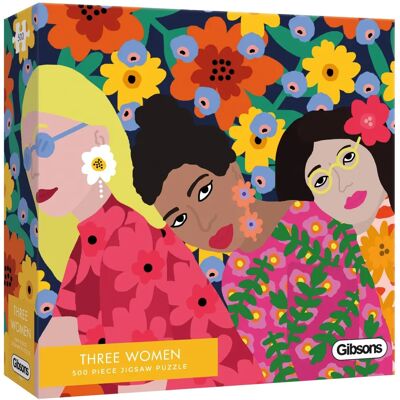 Puzzle Gibsons White Logo Trois Femmes 500 Pièces - Publicité Puzzle Gibsons White Logo Trois Femmes 500 Pièces - Publicité